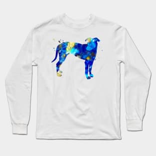 Blue Lacy Dog Dog Watercolor Painting Long Sleeve T-Shirt
